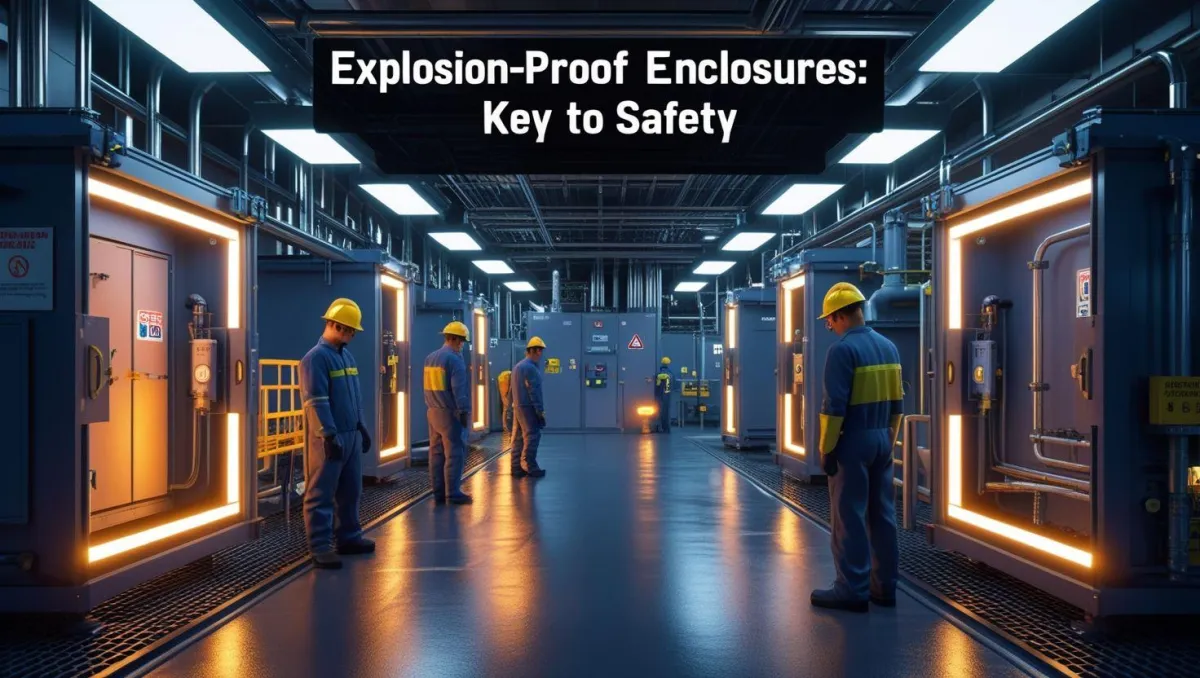 Explosion-proof LED lighting in a hazardous industrial setting, enhancing safety and compliance
