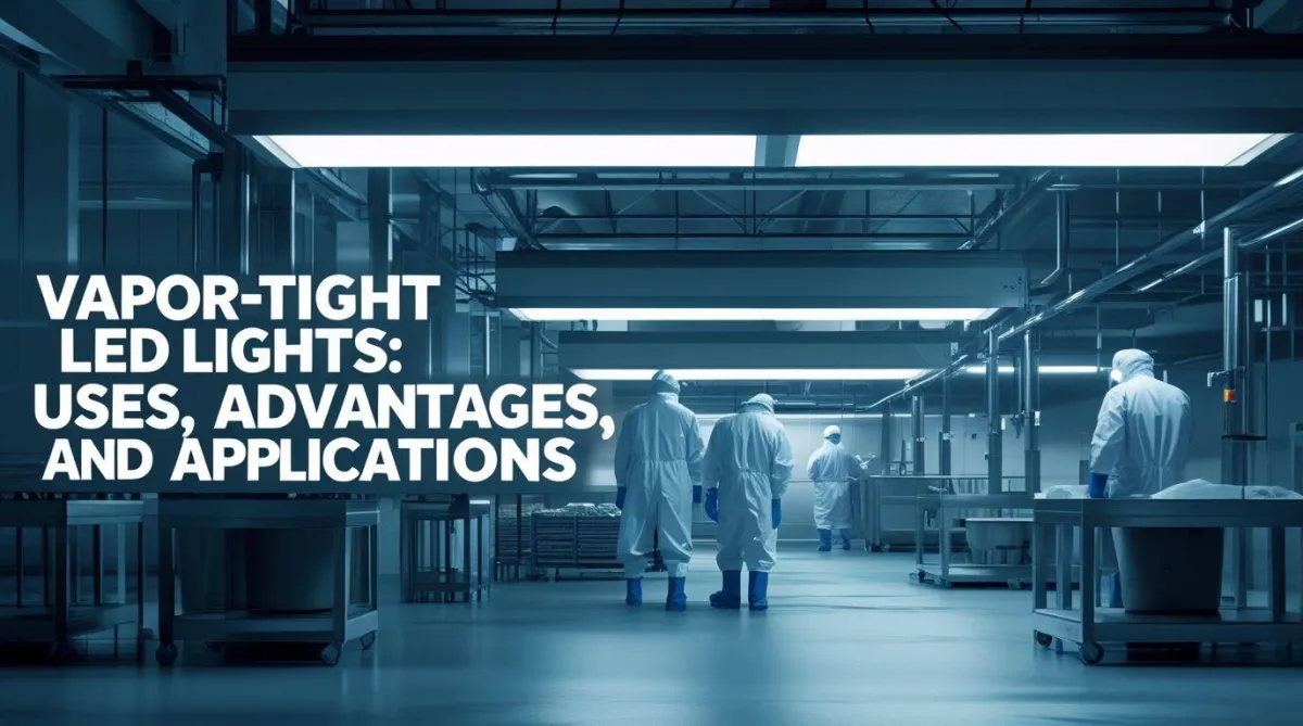 Vapor-tight LED lighting illuminating a high-moisture industrial environment, enhancing safety and efficiency