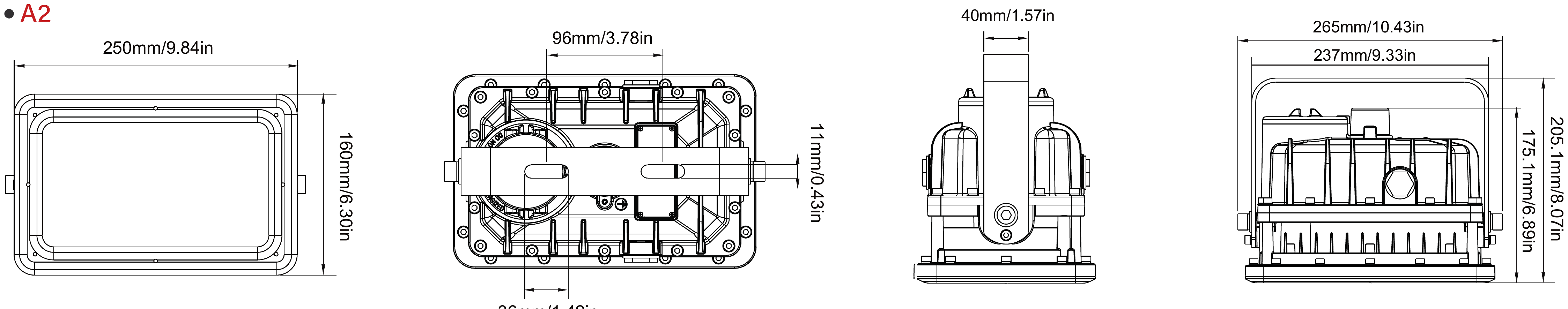 EPC-A A2 source dimension drawing