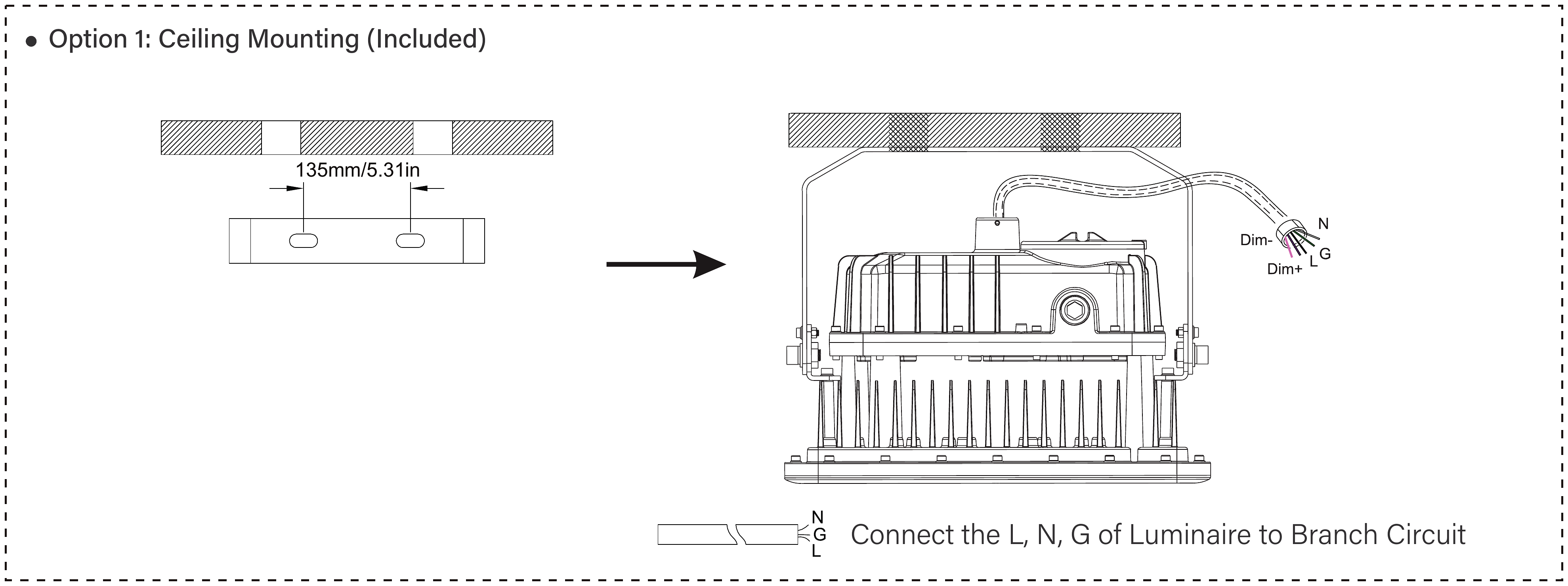 EPC-A ceiling and wall mounting source diagram