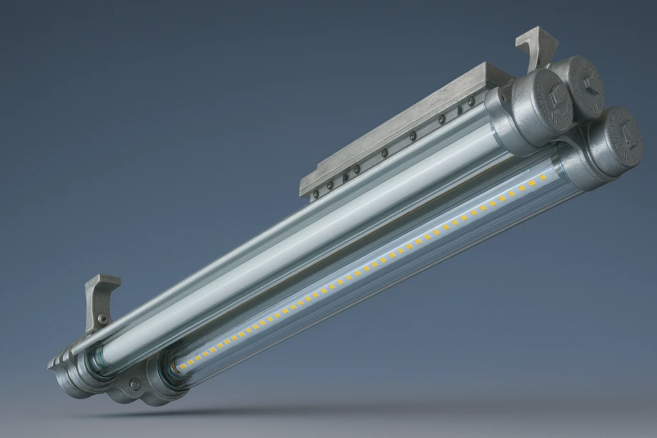 IR4 C1D1 explosion proof linear specified for stricter process rooms within pump station.