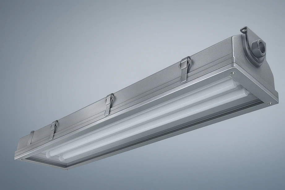 IR3 C1D2 linear LEDs brightening valve corridors and service bays at West Virginia pump station.